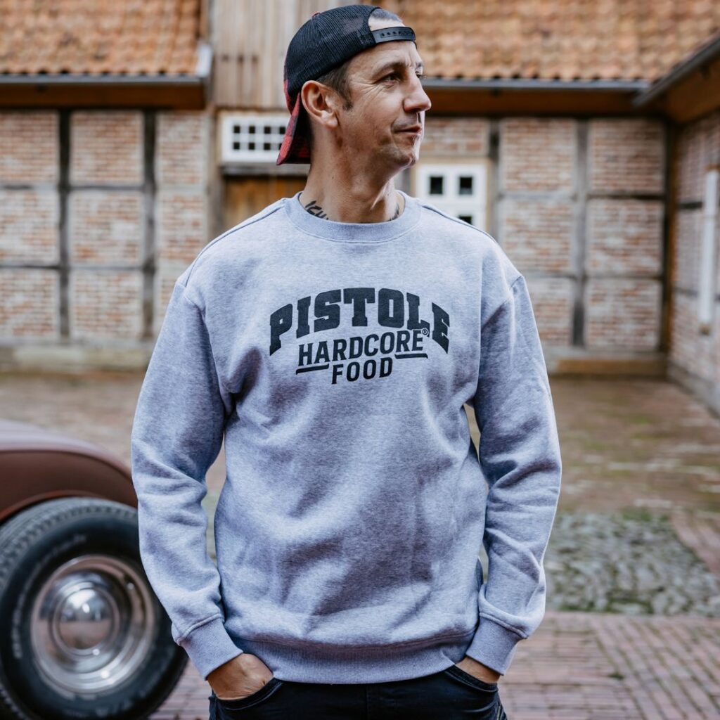 Vorderseite des Pistole Hardcore-Food Only Attitude Counts Hoodie