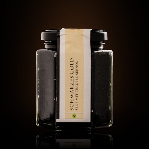 Pistole Hardcore-Food Schwarzes Gold - Senf mit Traubenkernöl