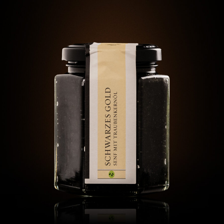 Pistole Hardcore-Food Schwarzes Gold - Senf mit Traubenkernöl