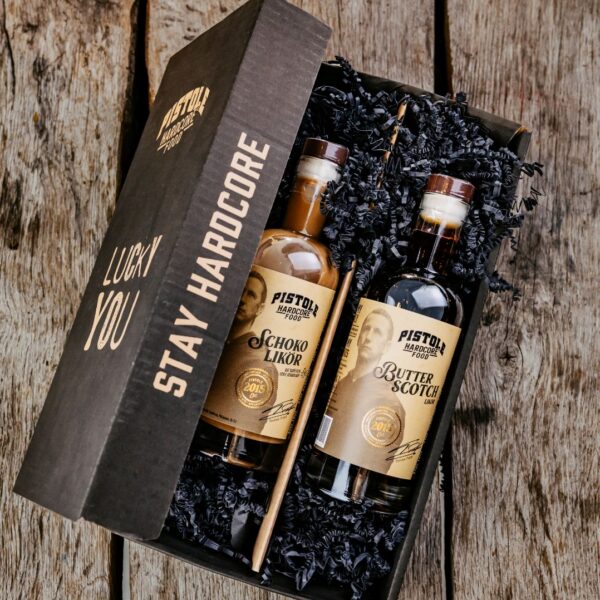 Geschenkset mit Schoko Likör und Butter Scotch