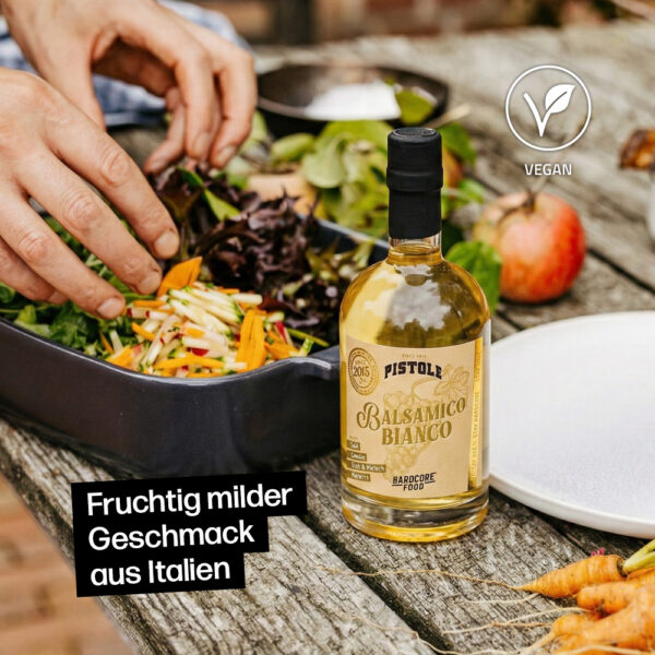 Balsamico Bianco mit fruchtig mildem Geschmack aus Italien