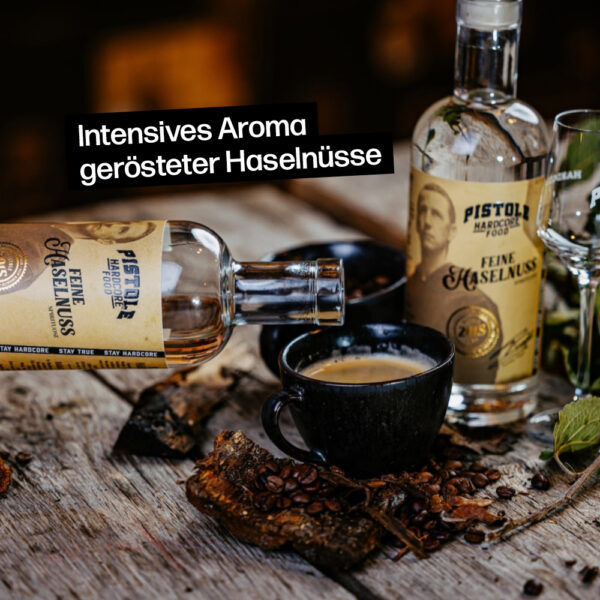 Feine Haselnuss Spirituose mit intensivem Aroma gerösteter Haselnüsse