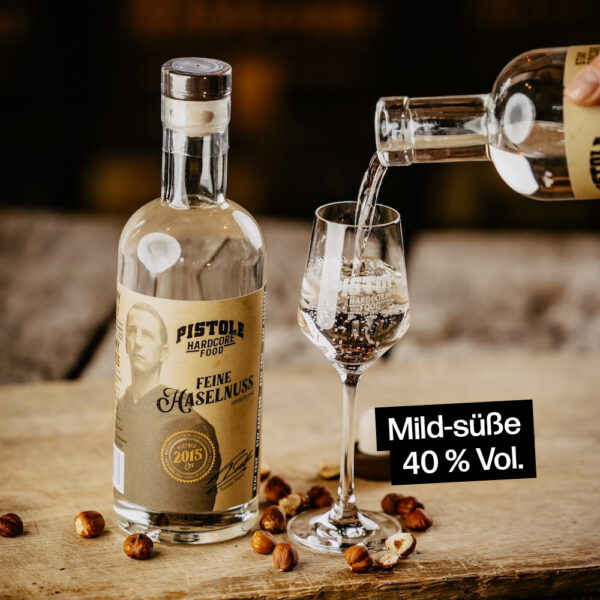 Feine Haselnuss Spirituose mit mild-süßer 40% Vol.