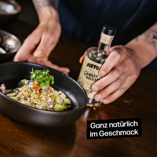 Gurken Balsamessig ist ganz natürlich im Geschmack