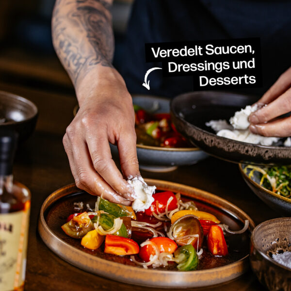 Himbeer Balsam veredelt Saucen, Dressings und Desserts