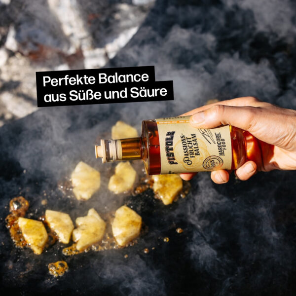 Passionsfrucht Balsamessig mit perfekter Balance aus Süße und Säure