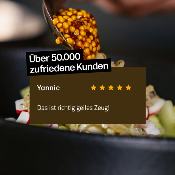 Pistole Hardcore-Food mit über 50.000 zufriedenen Kunden