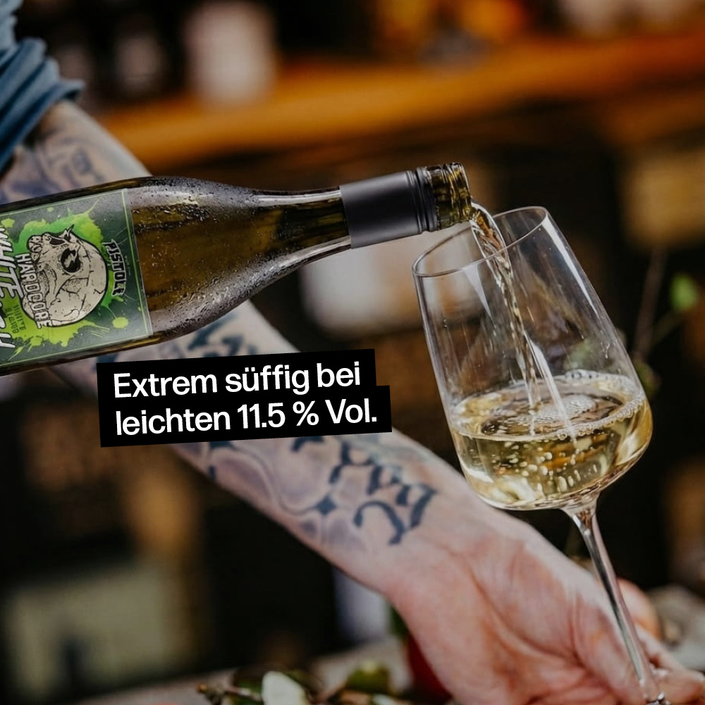 Weißwein extrem süffig bei leichten 11,5% Vol.