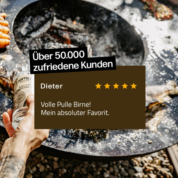 Über 50.000 zufriedene Kunden von Pistole Hardcore-Food