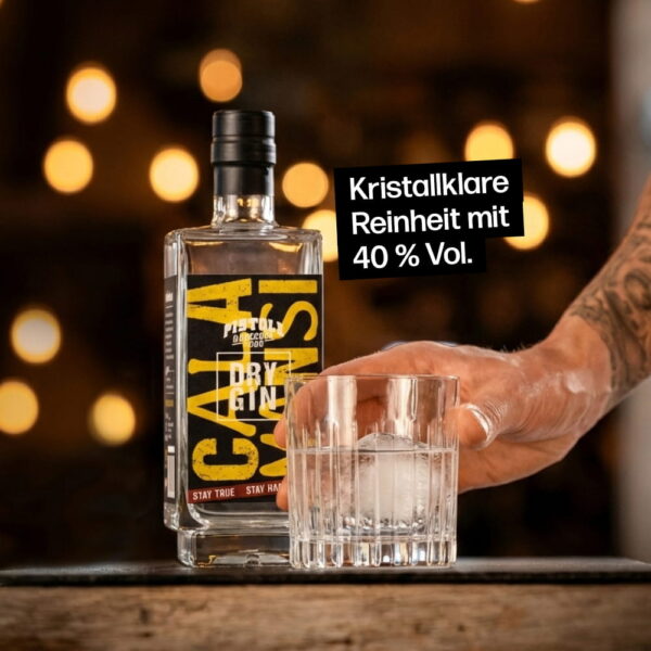 Gin mit Calamansi und kristallklarer Reinheit mit 40. Vol Alkohol