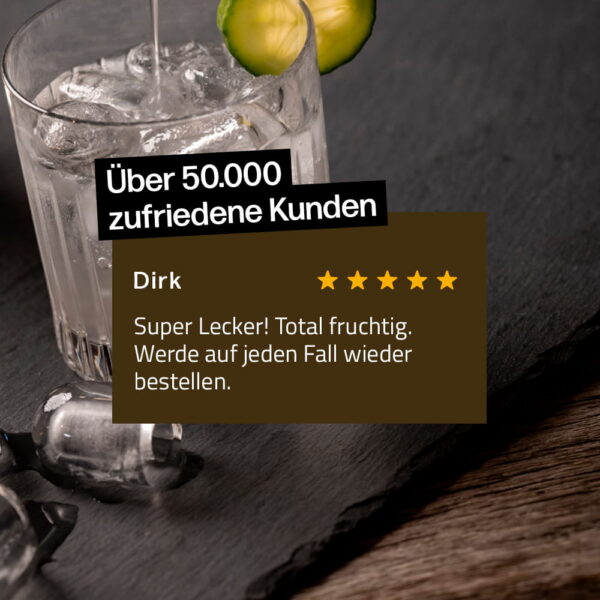 Über 50.000 zufriedene Kunden des Gin Calamansi