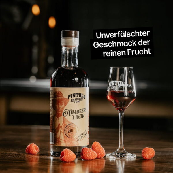 Himbeer Likör mit unverfälschtem Geschmack der reinen Frucht