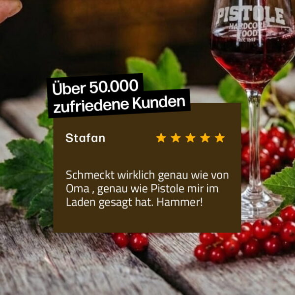 Über 50.000 zufriedene Kunden des Johannisbeer Likör