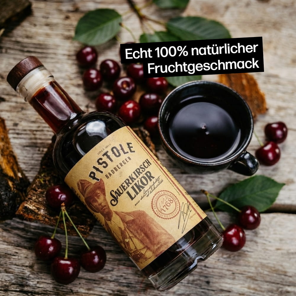 Sauerkirsch Likör mit 100% natürlichem Fruchtgeschmack