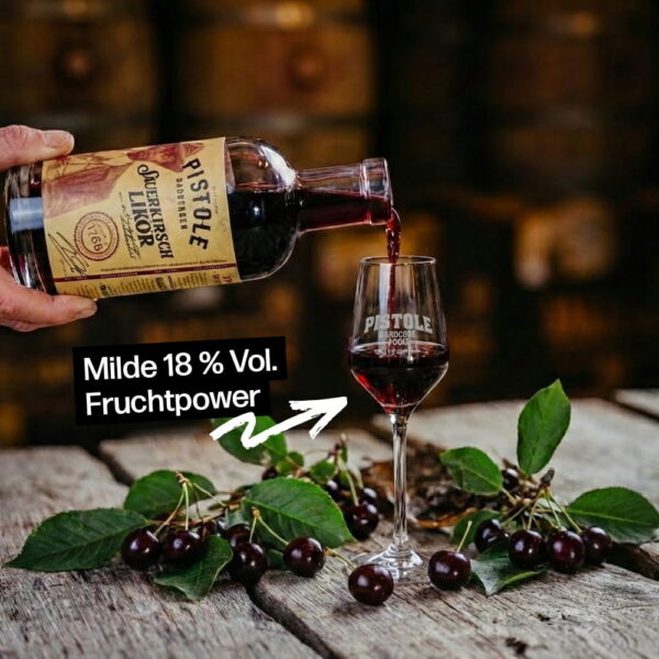 Sauerkirsch Likör mit milder Fruchtpower